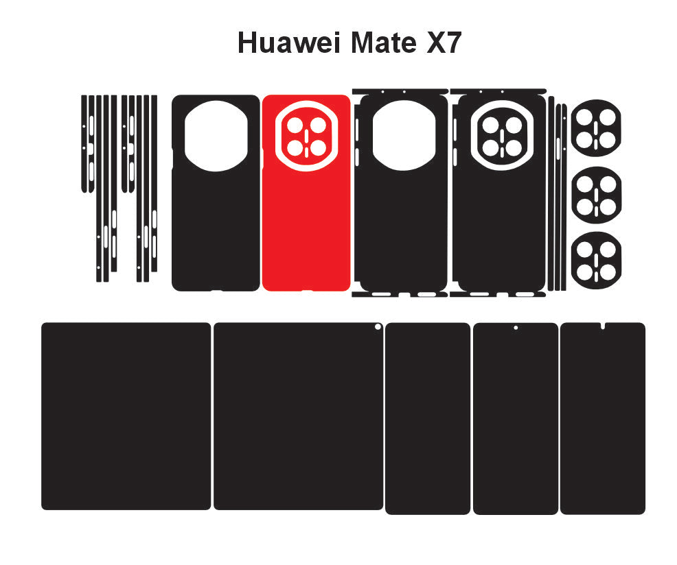 Huawei Mate xt Ultimate & Mate x7 Skin Vector Template Cut Files Svg Dxf Png