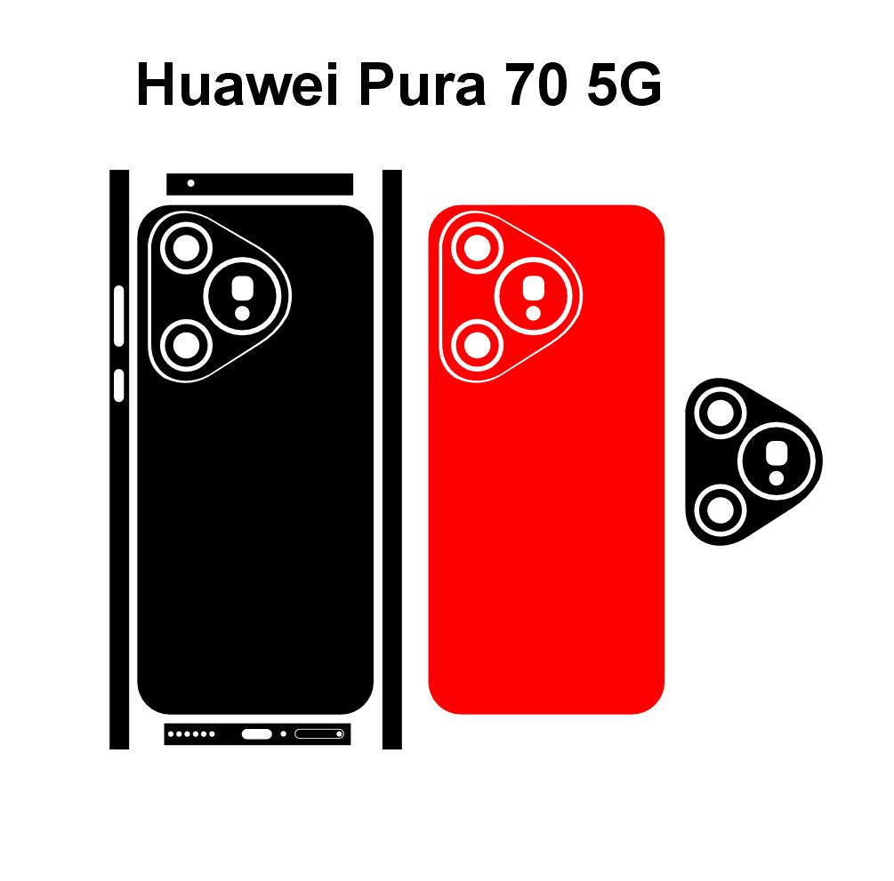 Huawei Pura 70 Pro & 70 5g Skin Vector Template Cut Files Svg Dxf Eps