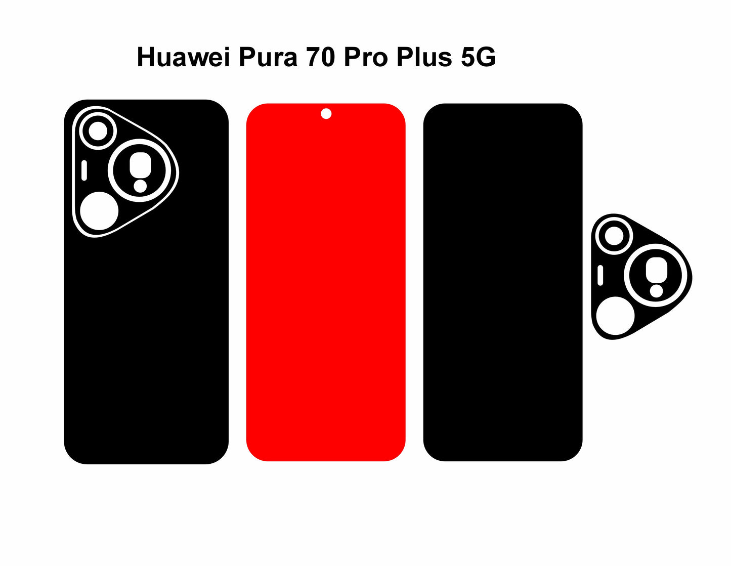 Huawei Pura 70 Ultra 5G & Pro Plus Skin Vector Template Cut Files Svg Dxf Png
