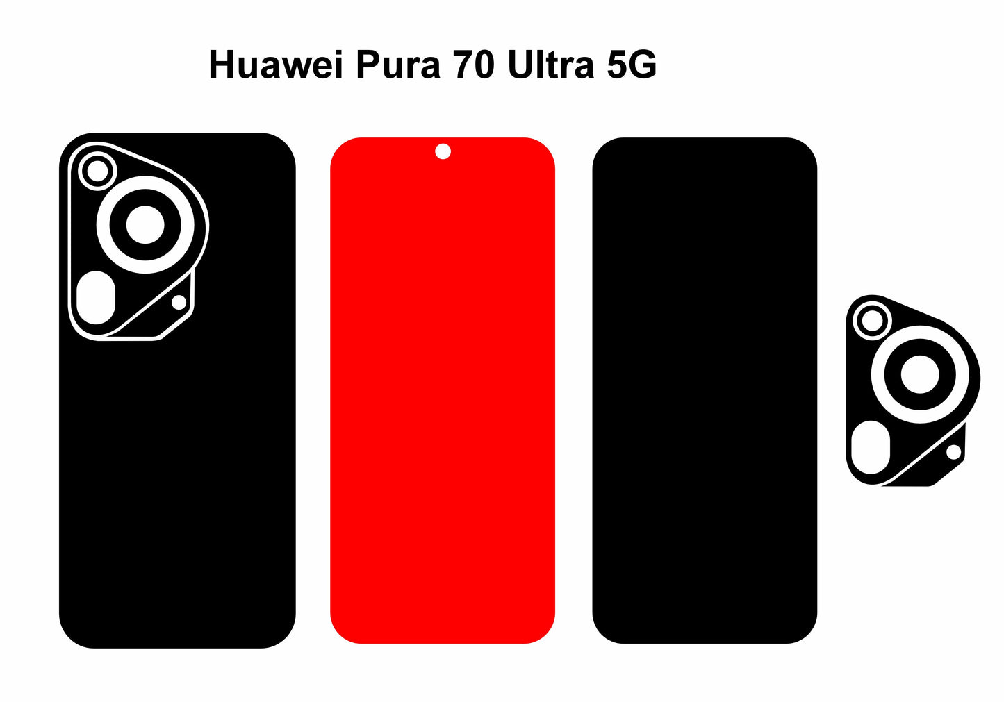 Huawei Pura 70 Ultra 5G & Pro Plus Skin Vector Template Cut Files Svg Dxf Png