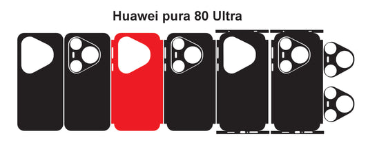 Huawei Pura 80,80 Pro & 80 Ultra Skin Vector Template Cut Files Svg Dxf Eps