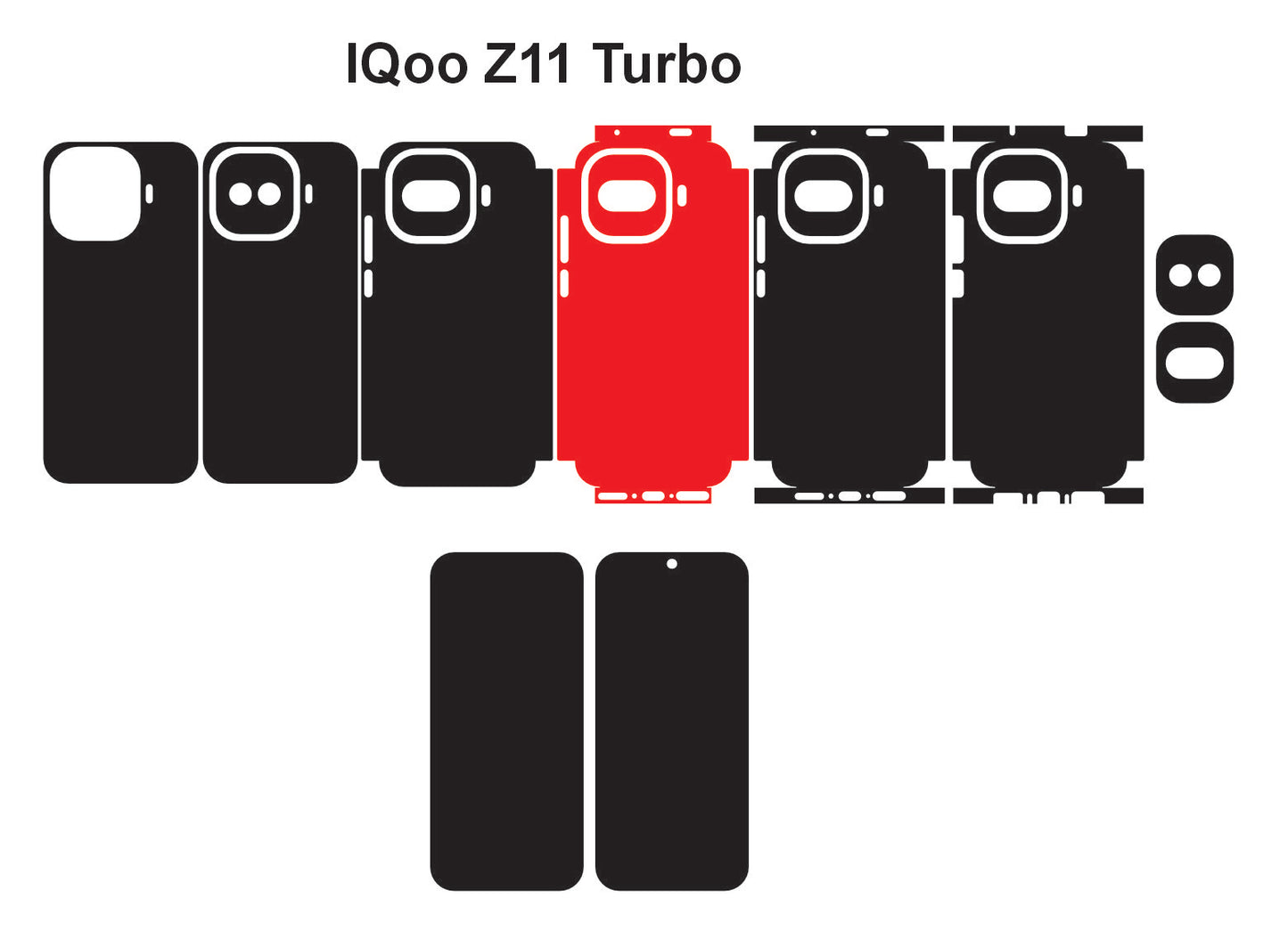 IQoo Z11 Turbo Skin Vector Template Cut Files Svg Dxf Png
