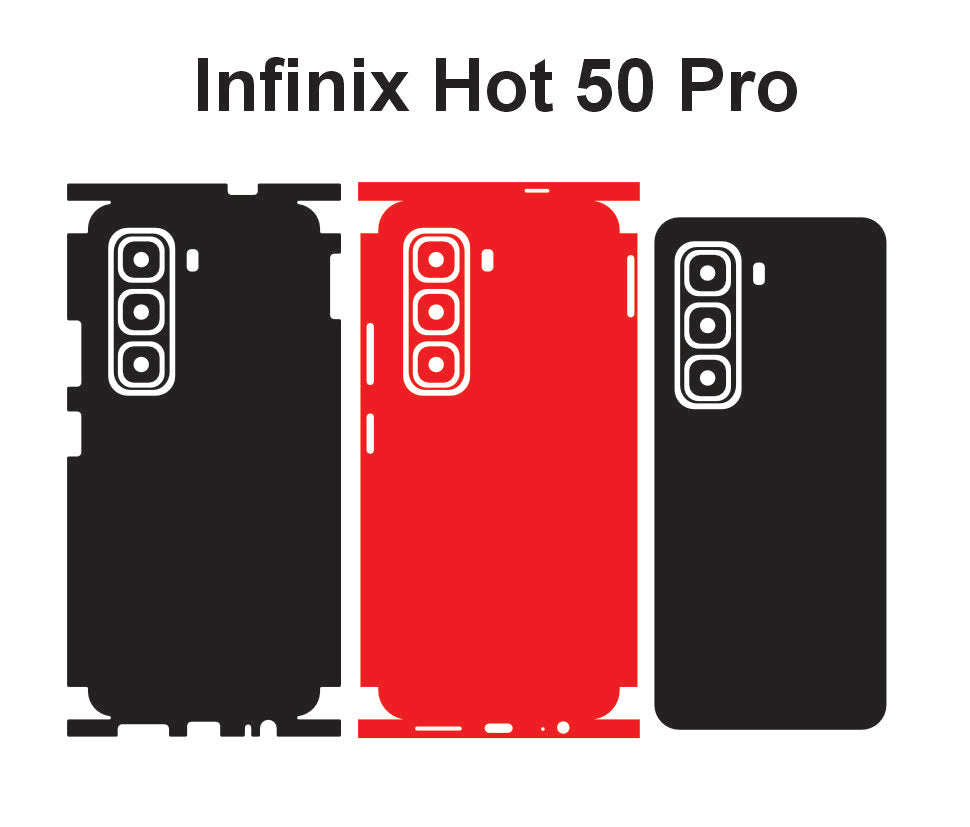 Infinix Hot 50 Pro Plus & 50 Pro Skin Vector Template Cut Files Svg Dxf Cdr
