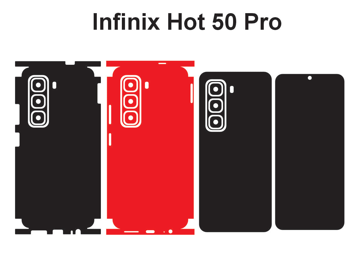 Infinix Hot 50 Pro Plus & 50 Pro Skin Vector Template Cut Files Svg Dxf Cdr