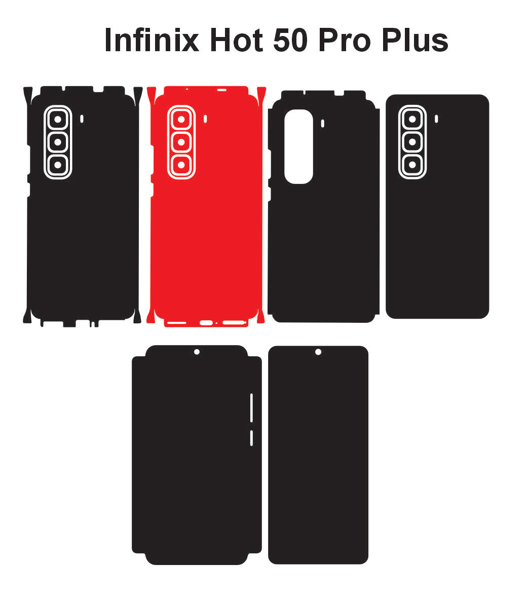 Infinix Hot 50 Pro Plus & 50 Pro Skin Vector Template Cut Files Svg Dxf Cdr