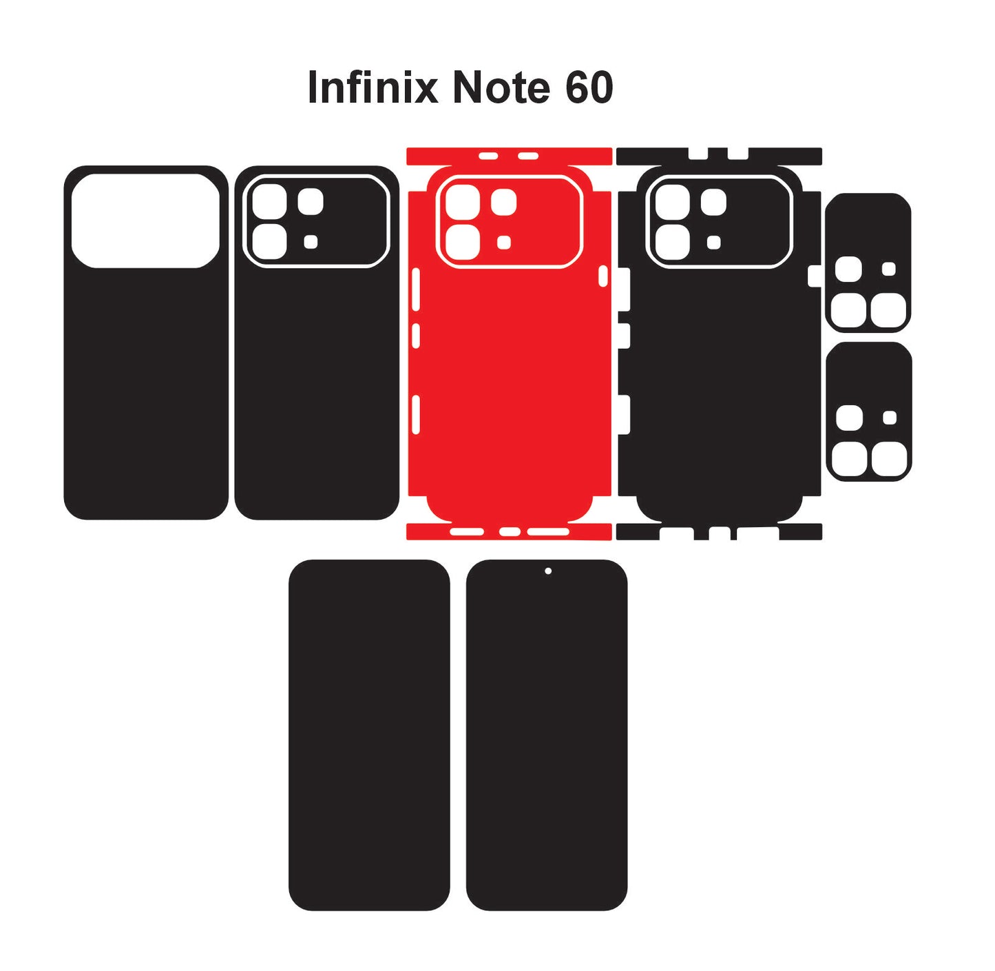 Infinix Note 60 Skin Vector Template Cut Files Svg Dxf Png Instant Digital