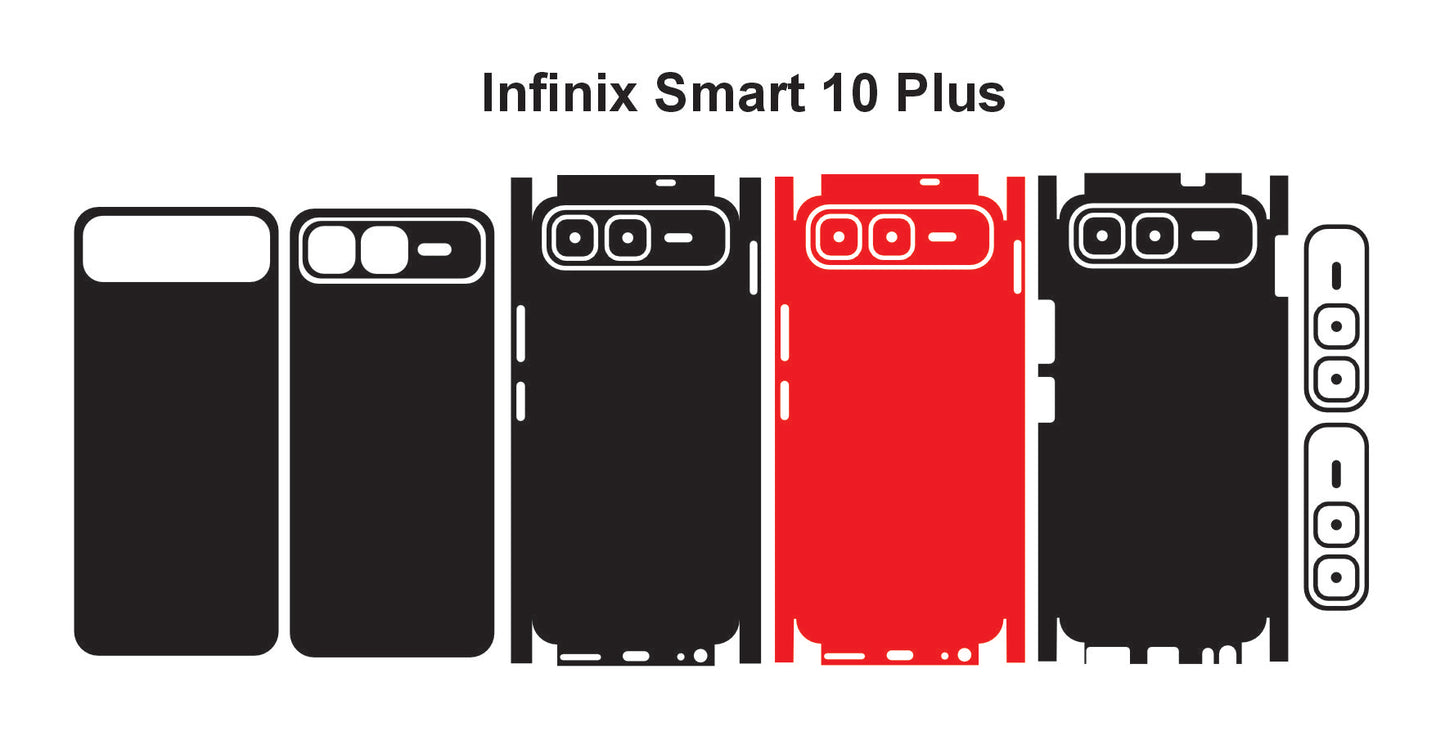 Infinix Smart 10 & Plus Skin Vector Template Cut Files Svg Dxf Eps