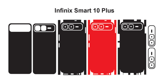 Infinix Smart 10 & Plus Skin Vector Template Cut Files Svg Dxf Eps