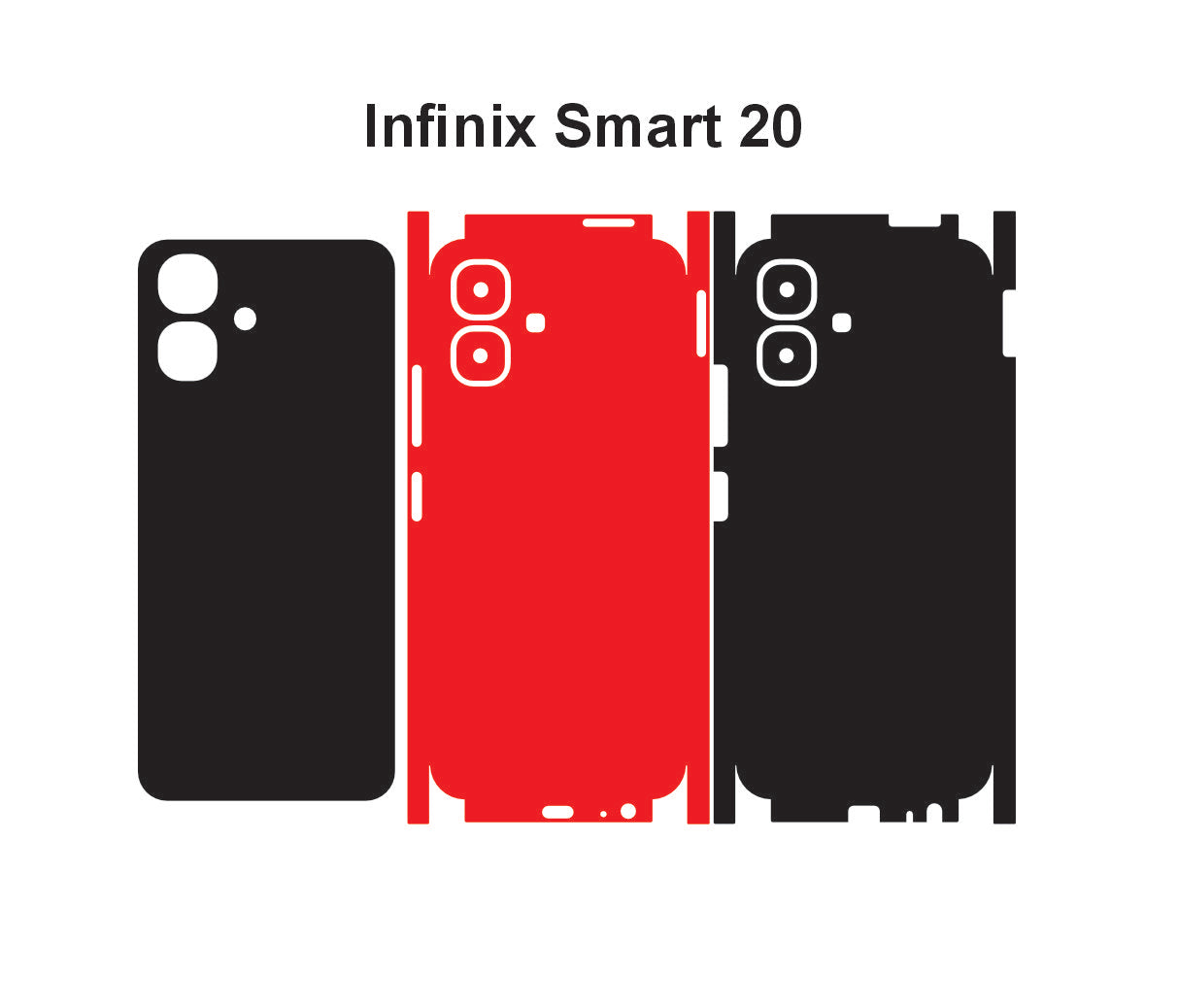 Infinix Smart 20 Skin Vector Template Cut Files Svg Dxf Png