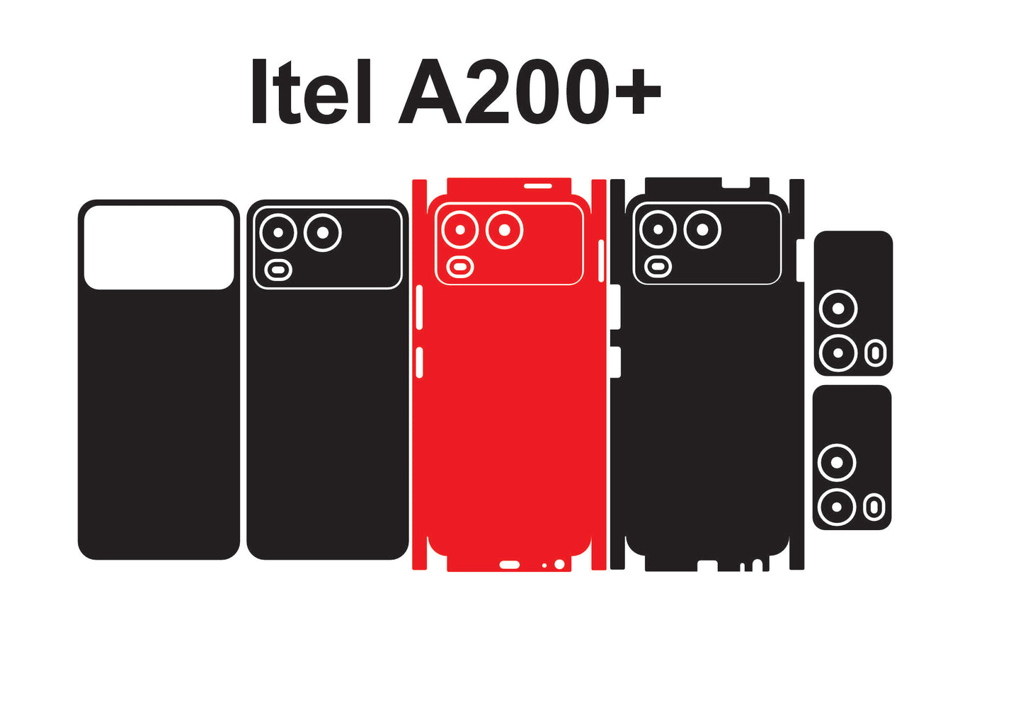 Itel A200 Plus Skin Vector Template Cut Files Svg Dxf Pdf Instant Digital