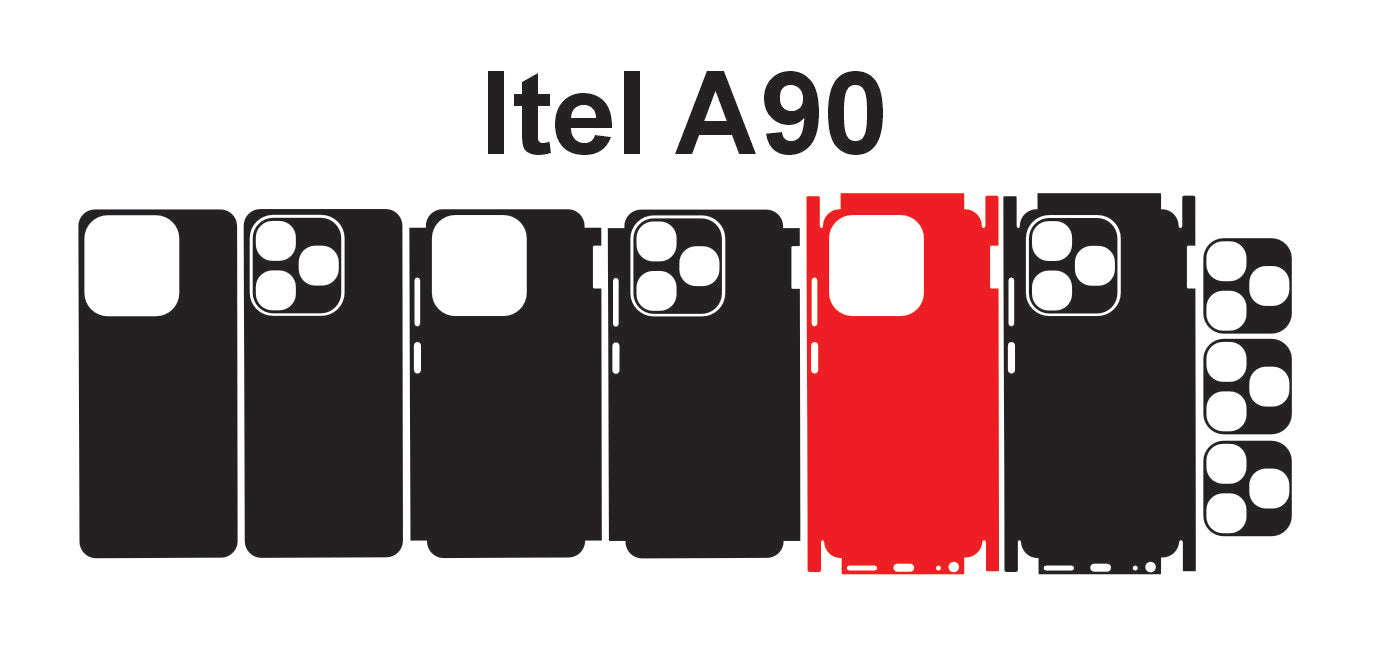 itel A90 & City 100 Skin Vector Template Cut files Svg Dxf Cdr