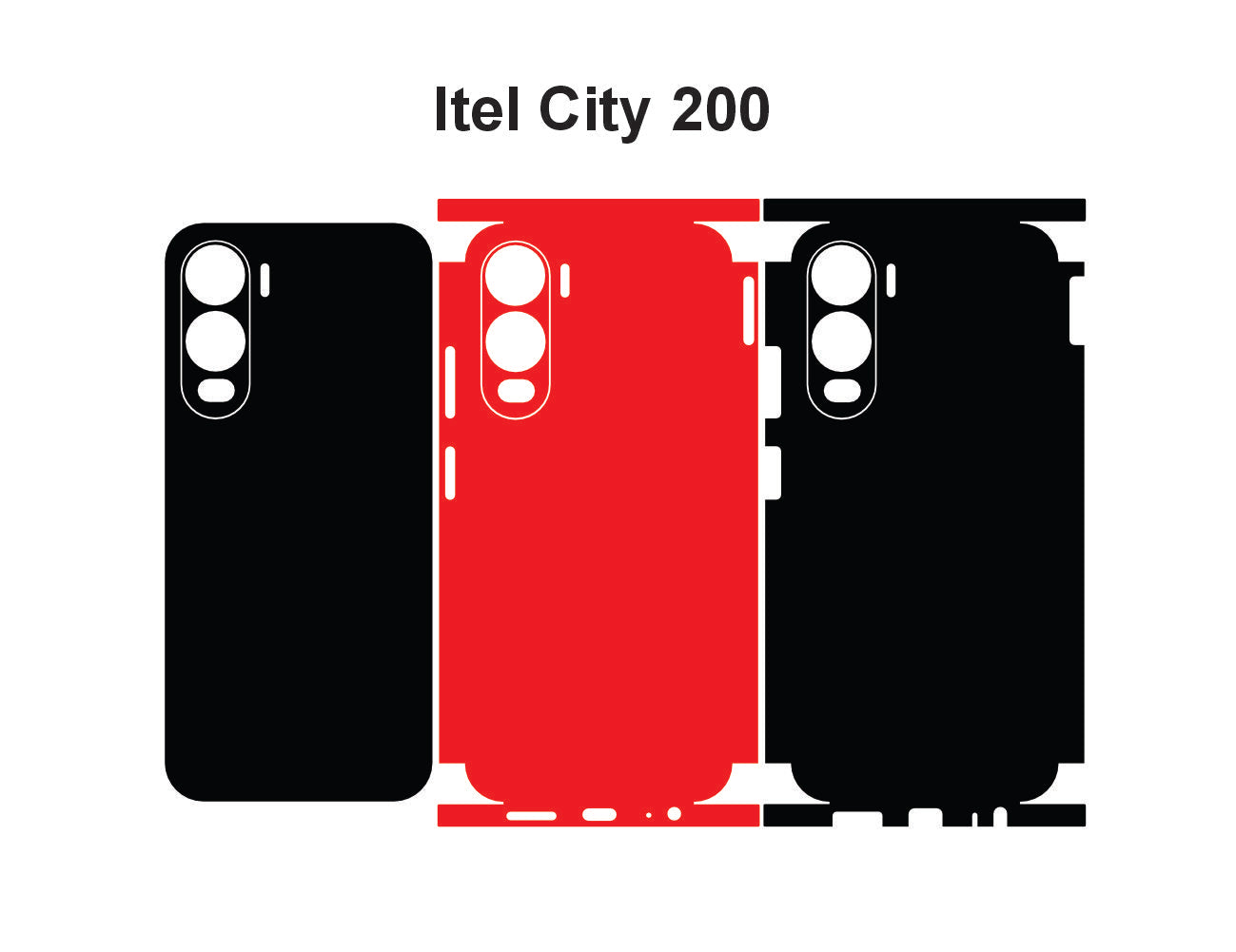 Itel City 200 Skin Vector Template Cut Files (SVG, DXF, EPS)