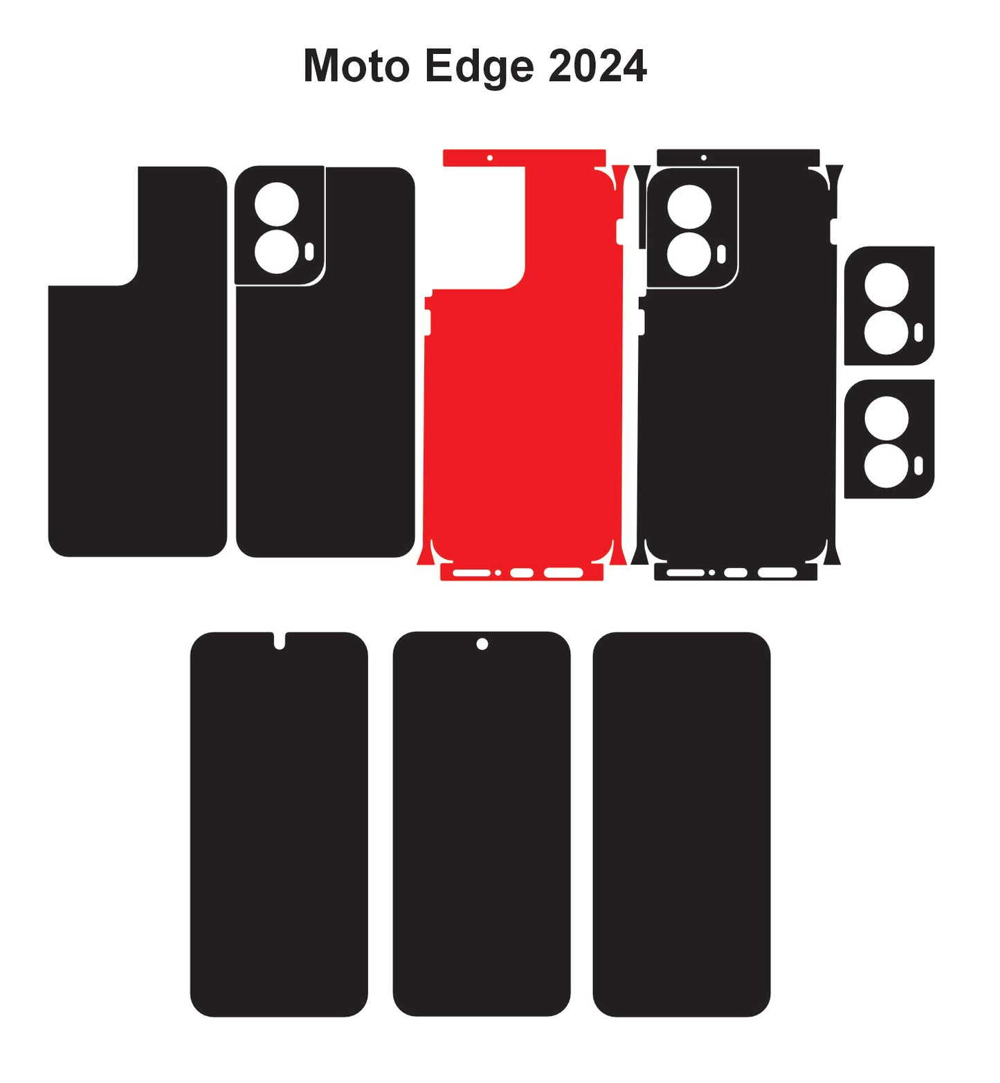 Motorola Moto G34 & Edge 2024 Skin Vector Template Cut Files Svg DxF