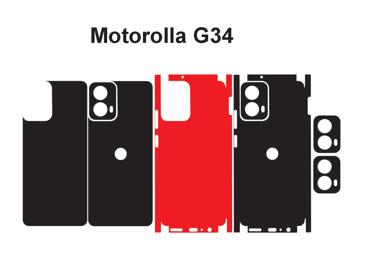 Motorola Moto G34 & Edge 2024 Skin Vector Template Cut Files Svg DxF
