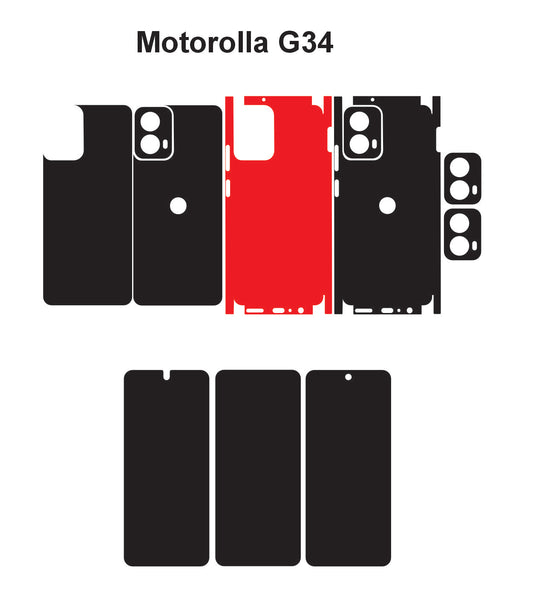 Motorola Moto G34 & Edge 2024 Skin Vector Template Cut Files Svg DxF