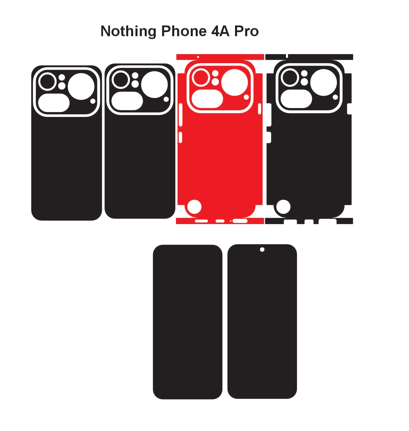 Nothing Phone 4a Pro & 4a Skin Vector Template Cut Files Svg Dxf Png Instant Digital