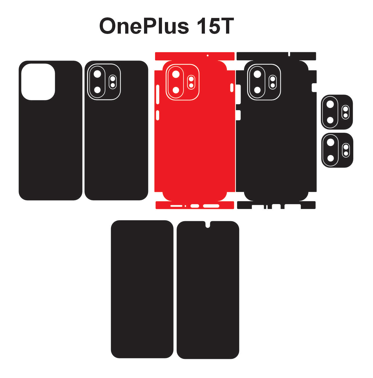 Oneplus 15t Skin Vector Template Cut Files Svg Dxf Png