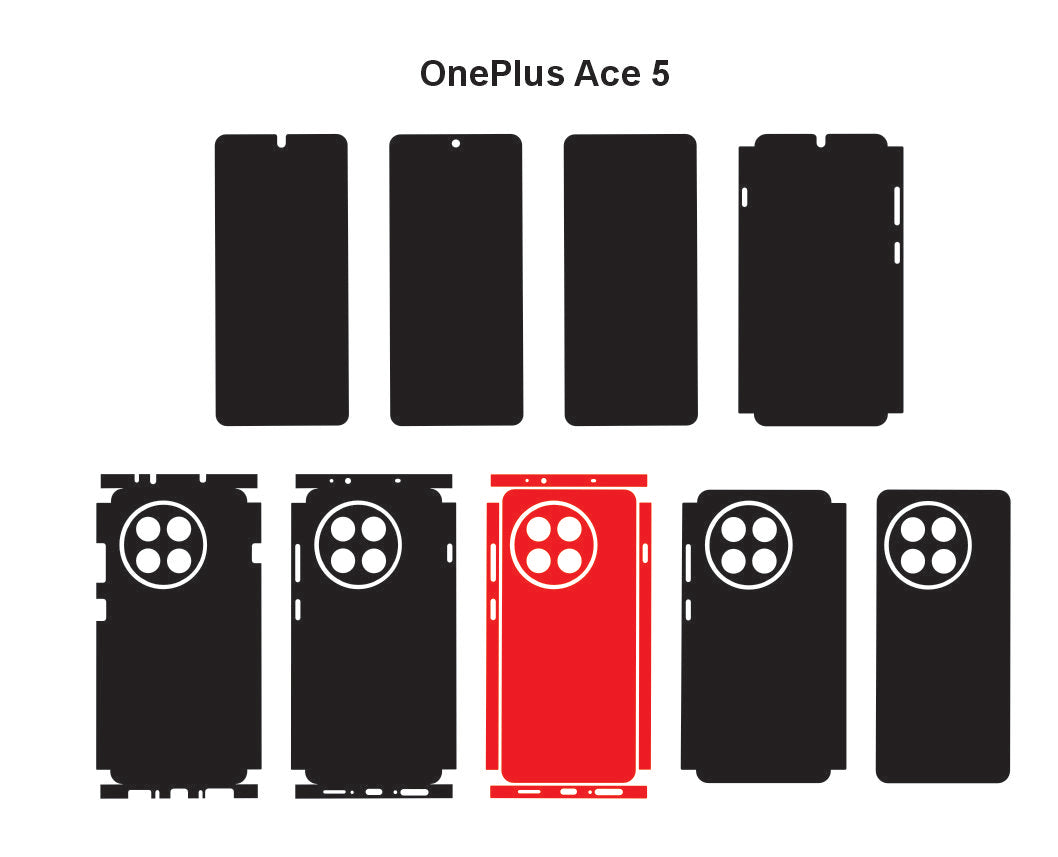 OnePlus Ace 5 & Ace 5 Pro Skin Vector Template Cut Files Svg Dxf Psd
