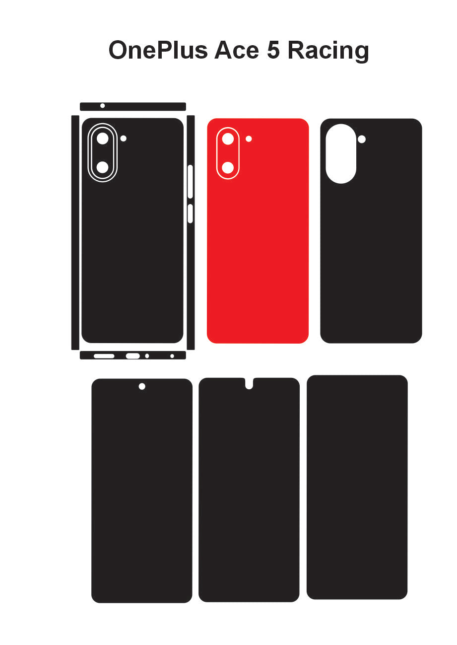 OnePlus Ace 5 Racing & Ace 5 Ultra Skin Vector Template Cut Files Svg Dxf Png