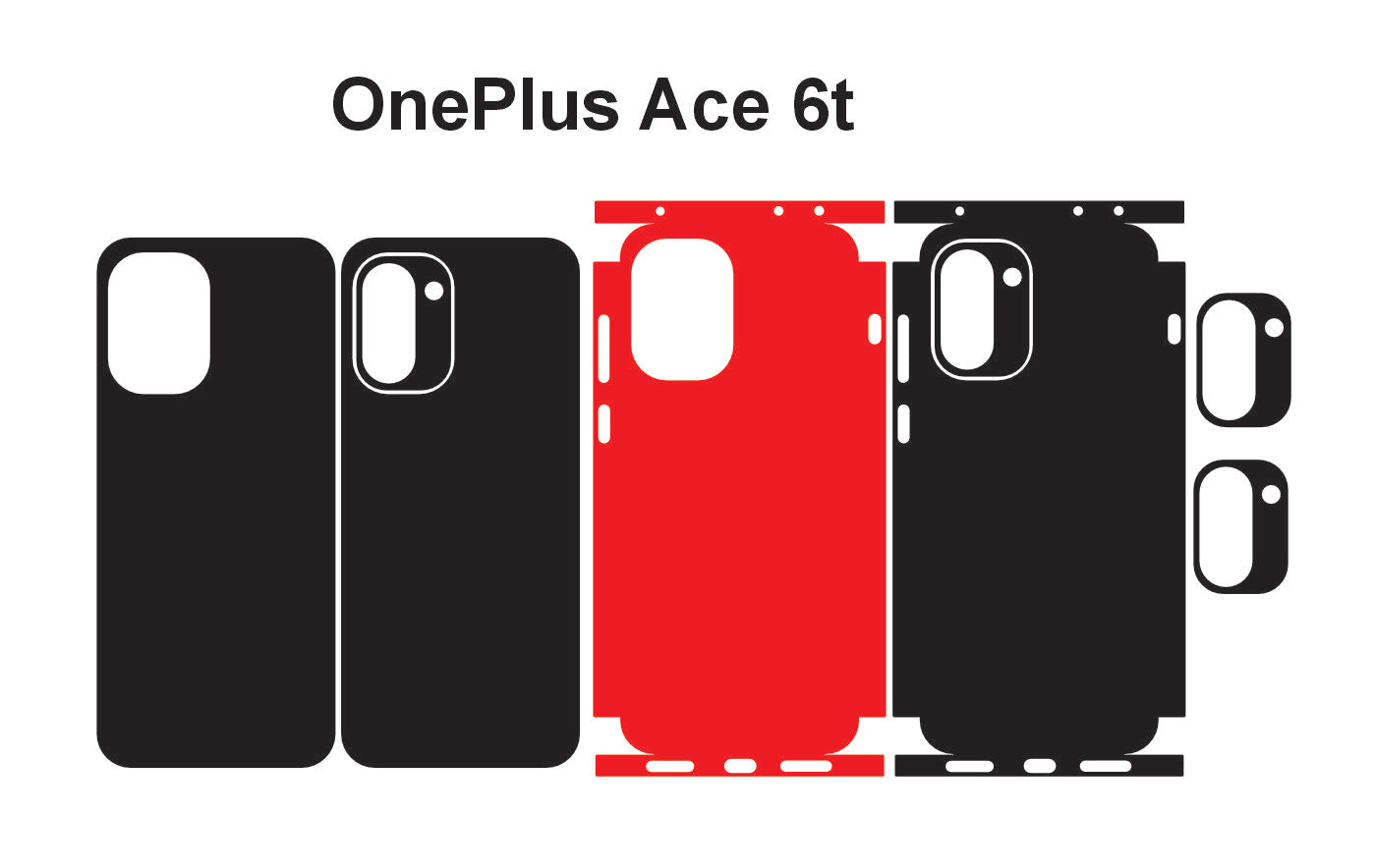 Oneplus Ace 6 & 6T Skin Vector Template Cut Files Svg Dxf Eps