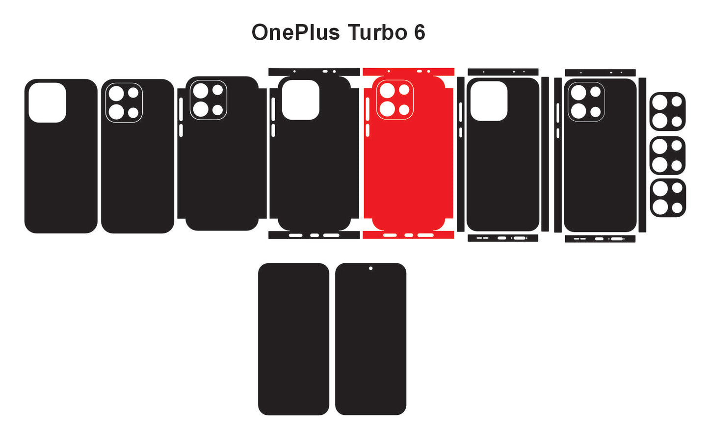 OnePlus Turbo 6 Skin Vector Template Cut Files Svg Dxf Eps