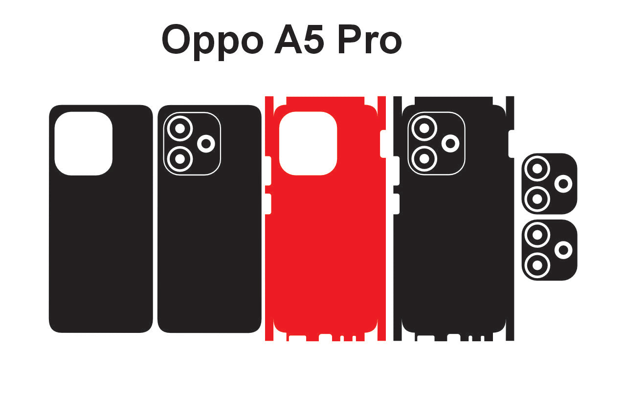 Oppo A6 Pro & A5 Pro Skin Vector Template Cut Files Svg Dxf