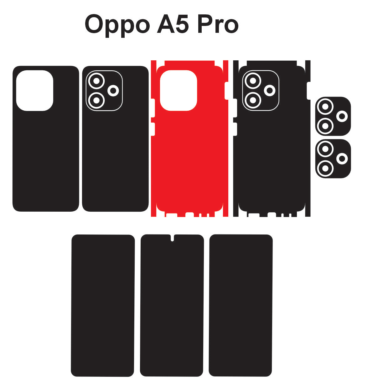 Oppo A6 Pro & A5 Pro Skin Vector Template Cut Files Svg Dxf