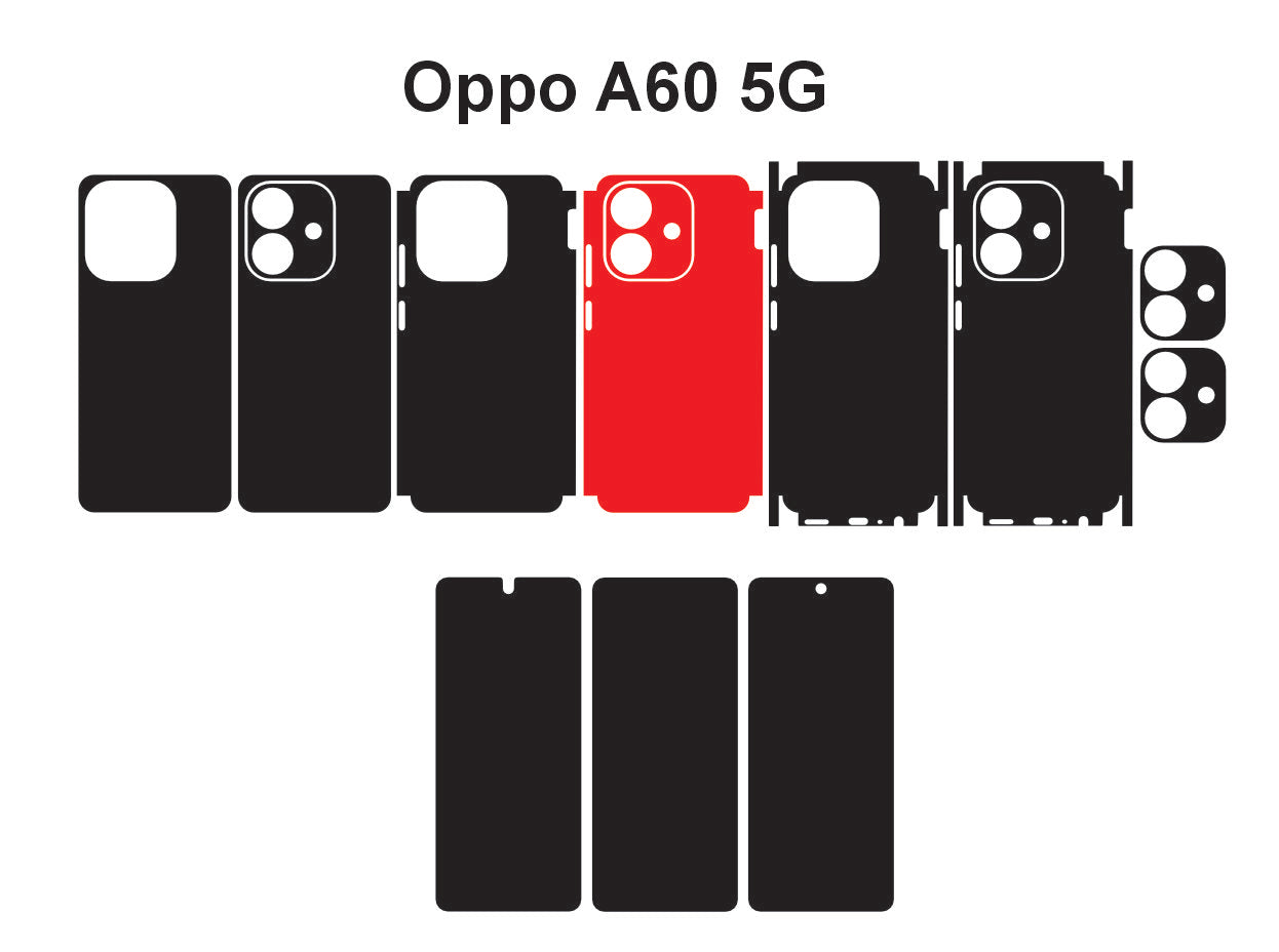 Oppo A60 & A60 5g Skin Vector Template Cut Files Svg Dxf Png