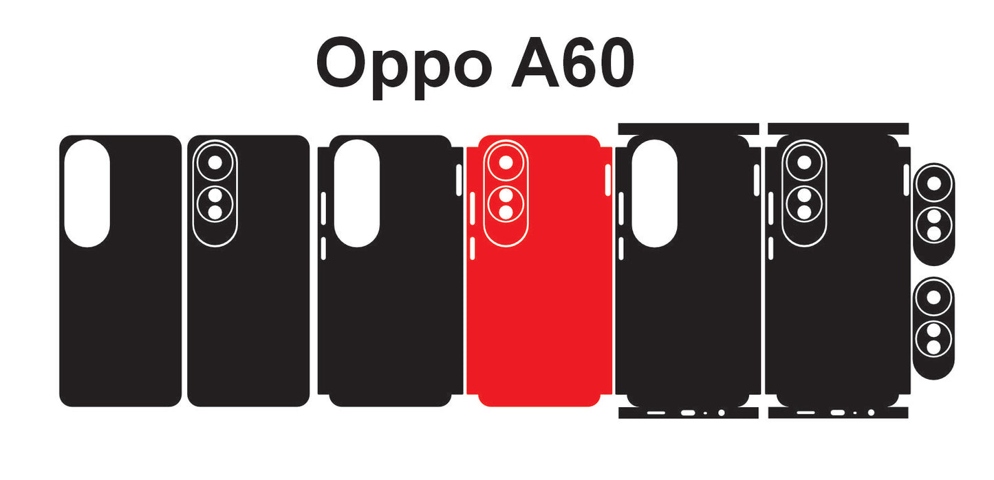 Oppo A60 & A60 5g Skin Vector Template Cut Files Svg Dxf Png
