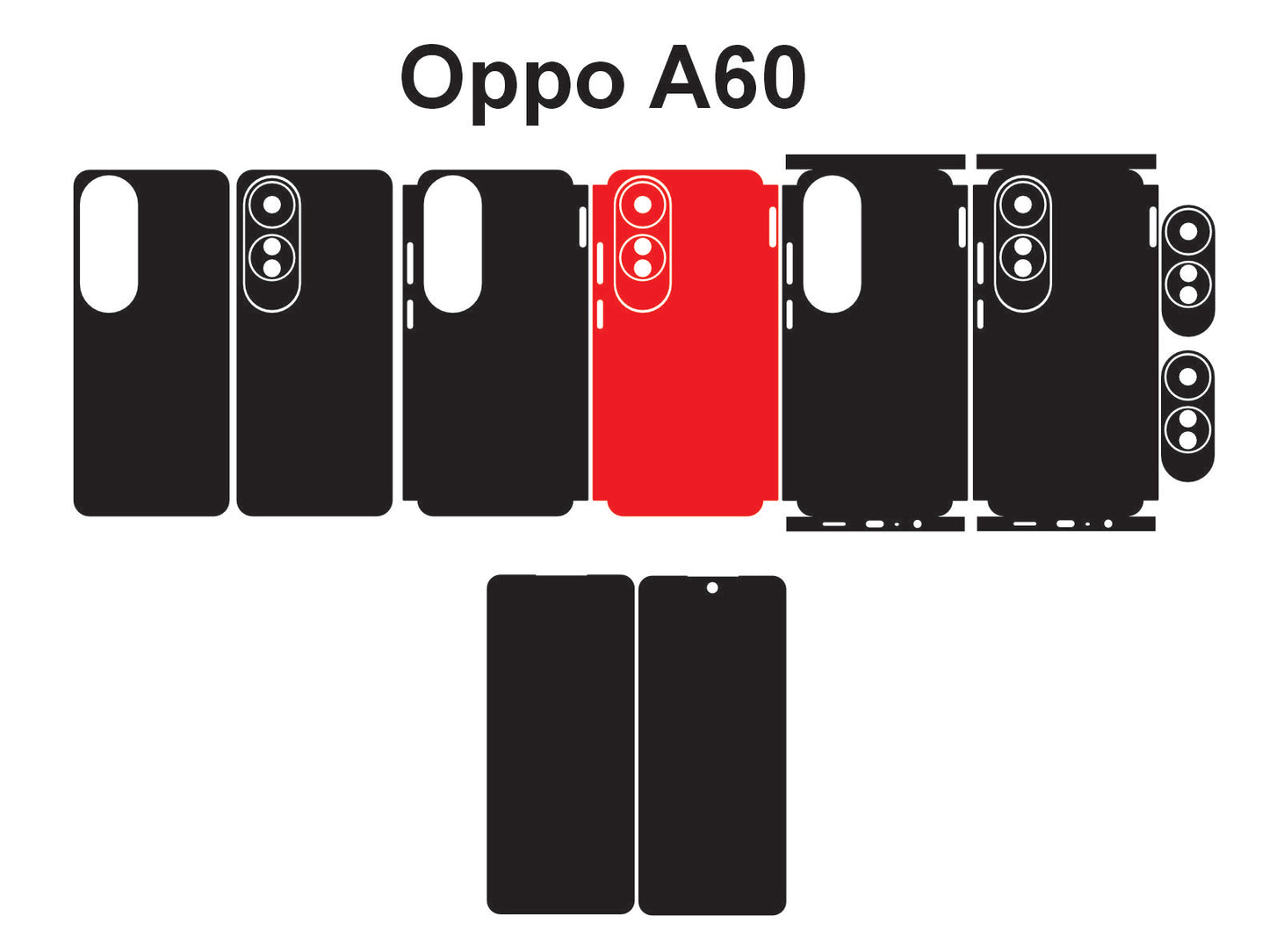 Oppo A60 & A60 5g Skin Vector Template Cut Files Svg Dxf Png