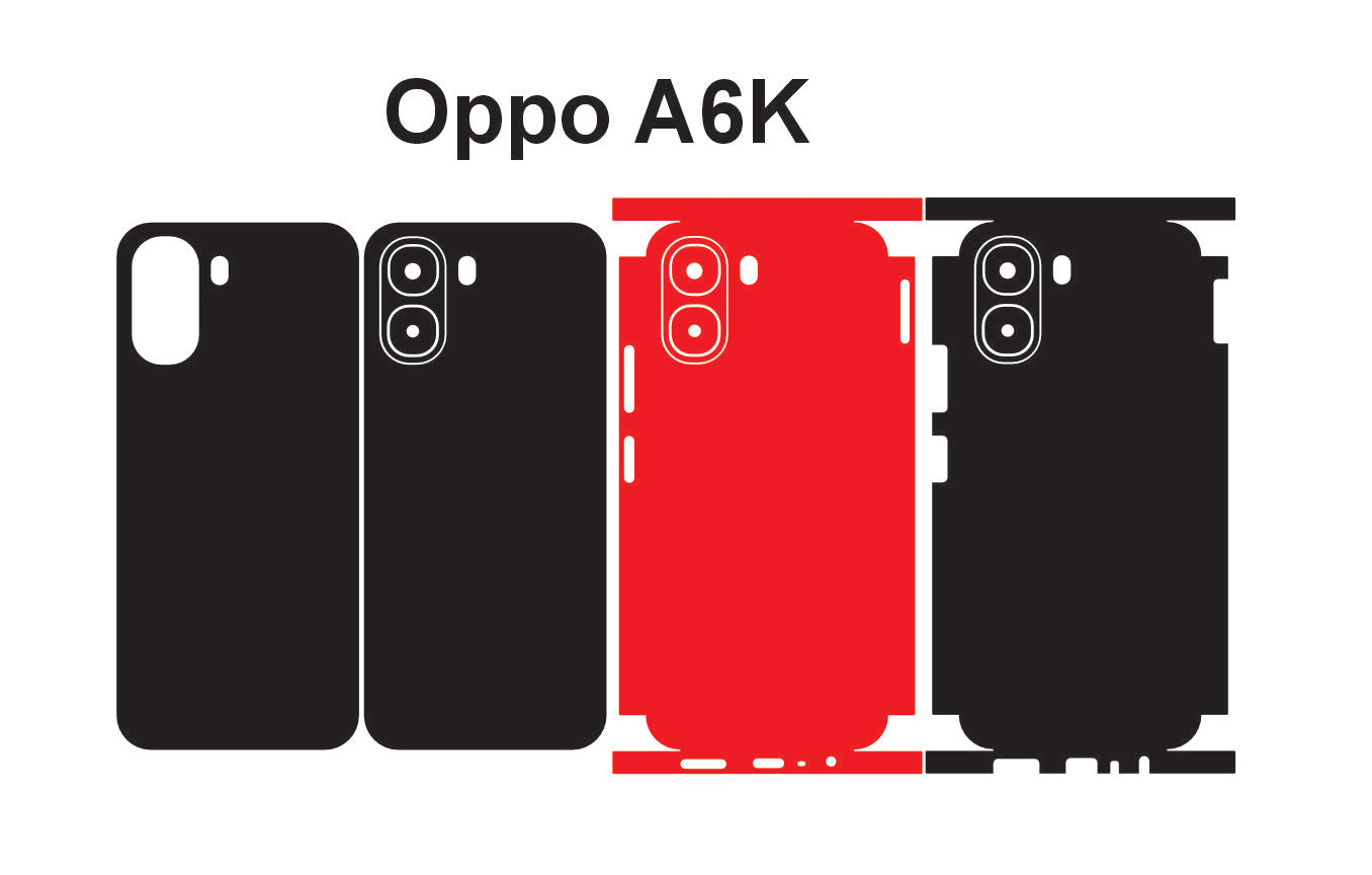 Oppo A6K Skin Vector Template Cut Files Instant Digital Download Svg Dxf Png