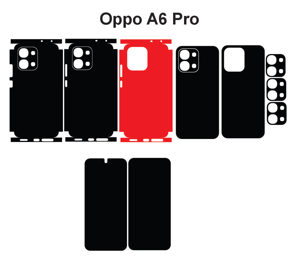 Oppo A6 Pro & A5 Pro Skin Vector Template Cut Files Svg Dxf