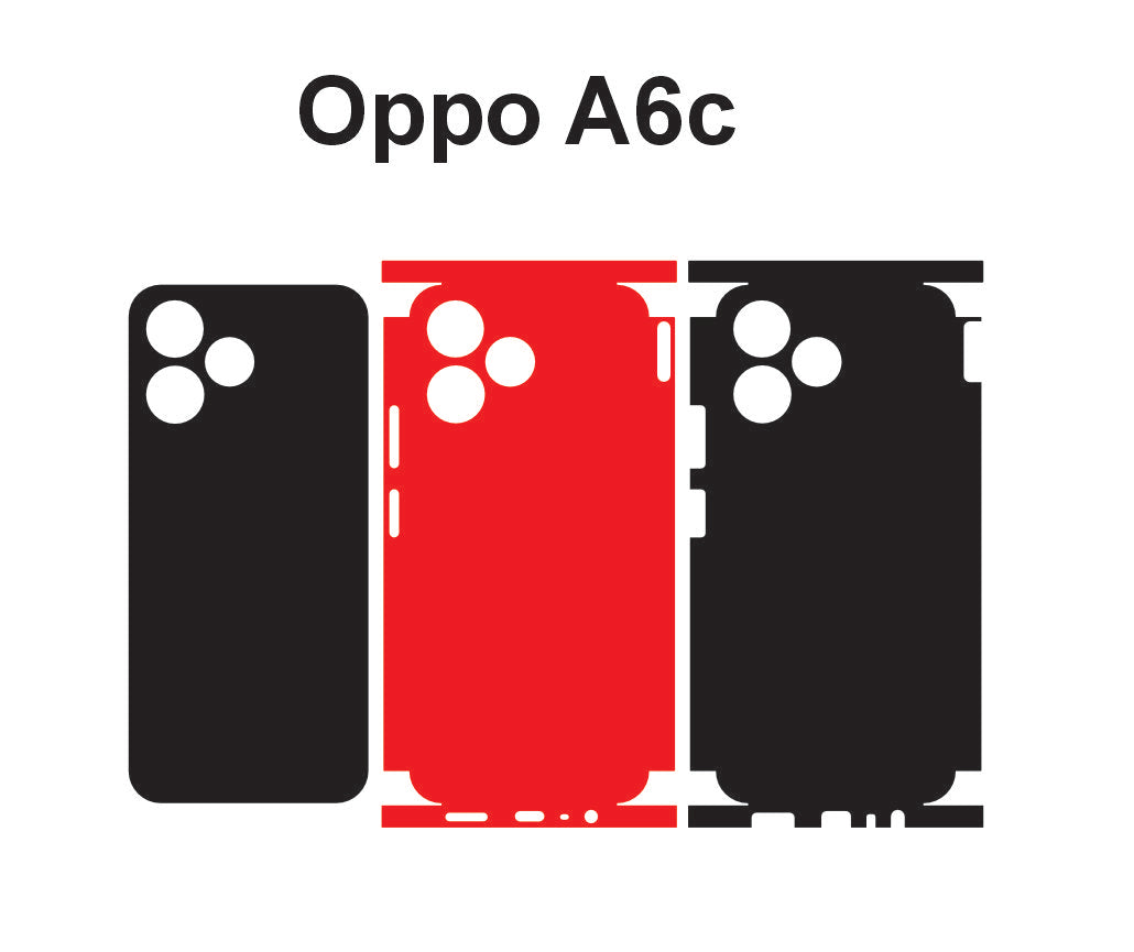 Oppo A6c Skin Vector Template Cut Files (SVG, DXF, EPS)