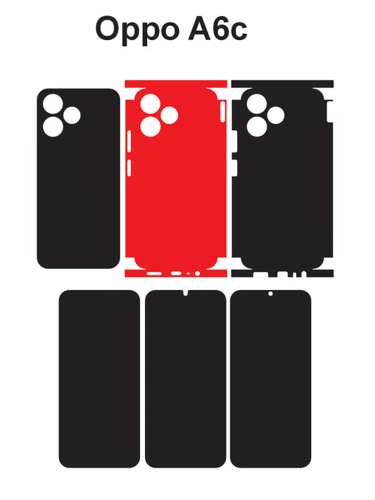 Oppo A6c Skin Vector Template Cut Files (SVG, DXF, EPS)