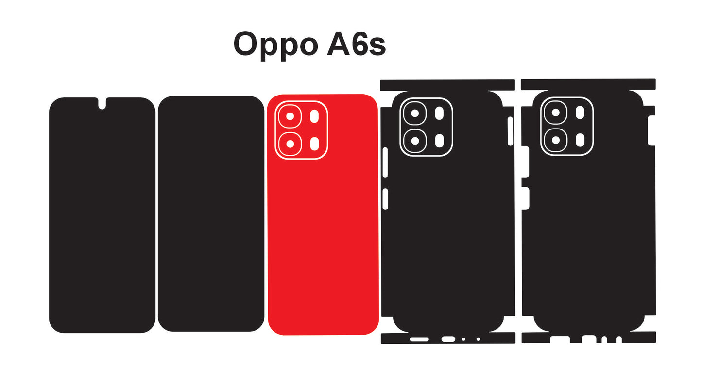Oppo A6s SKin Vector Template Cut Files Svg Dxf Png