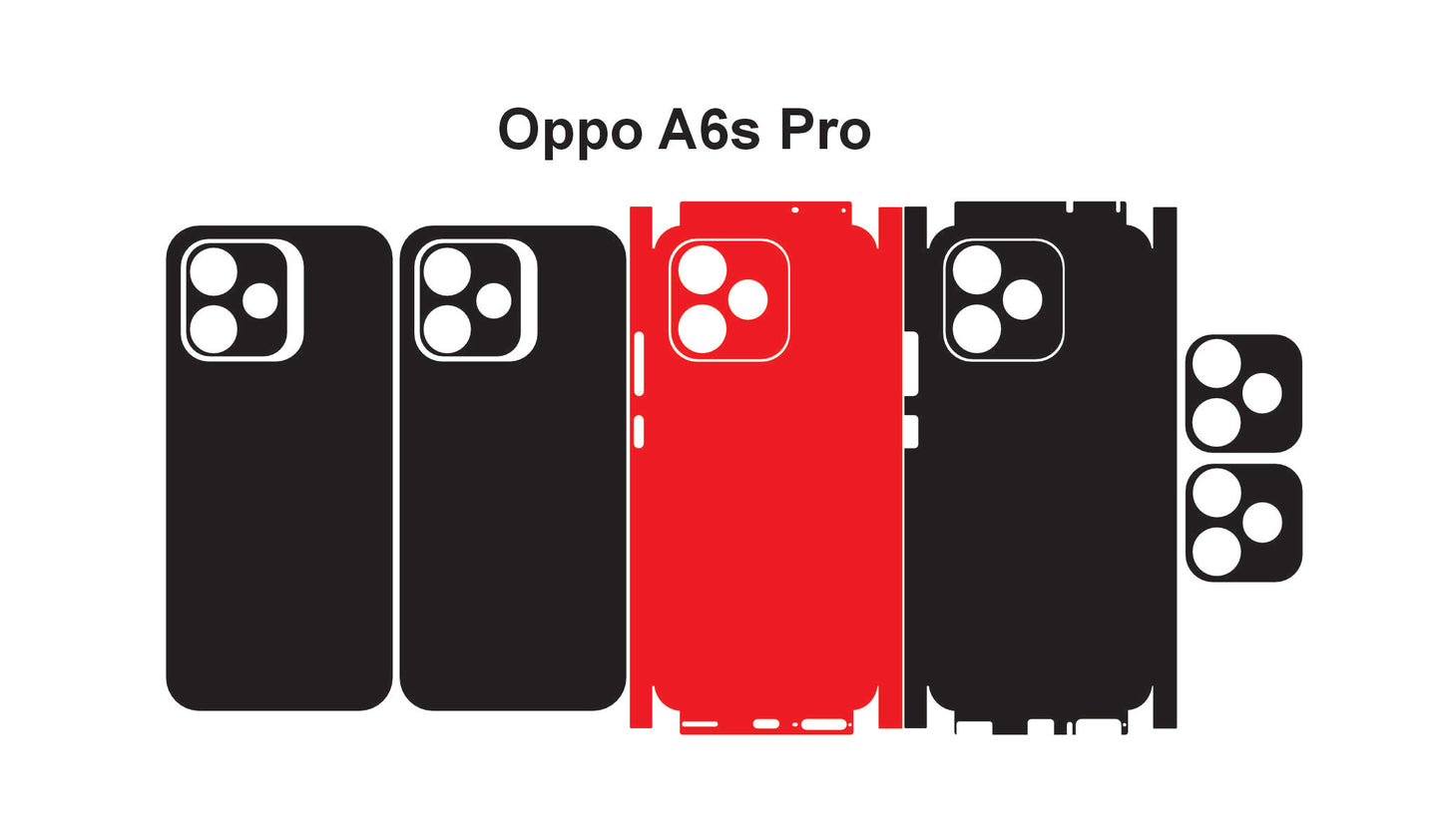 Oppo A6s Pro Skin Vector Template Cut Files Svg Dxf Pdf