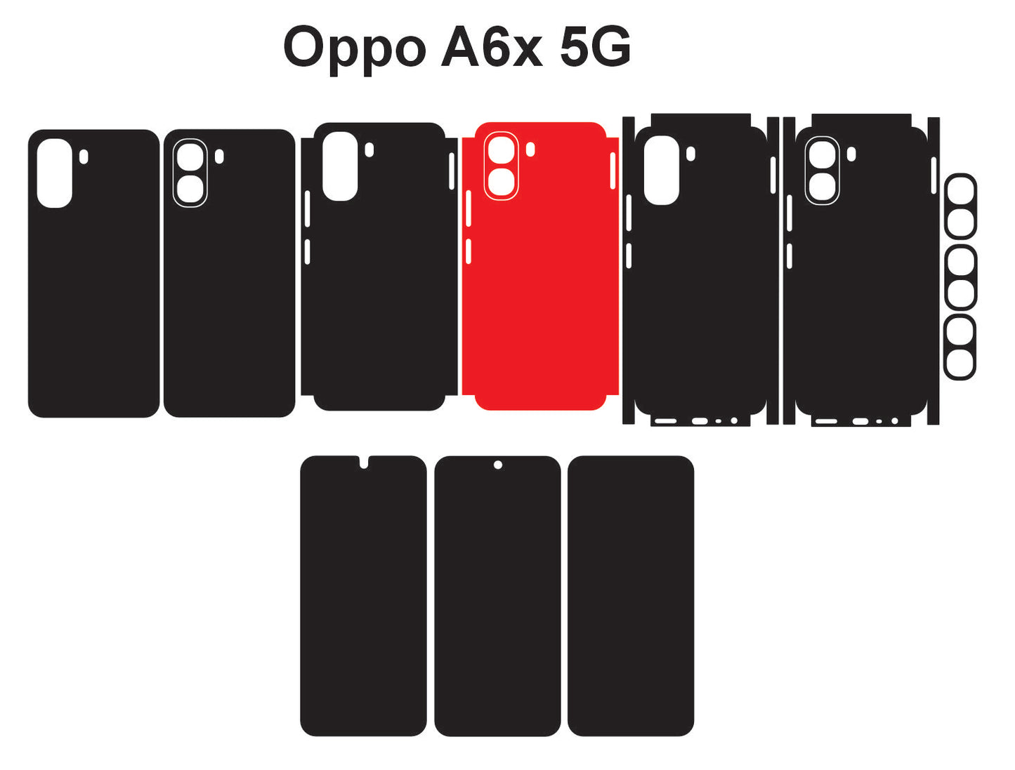 Oppo Reno 15 Pro Max & A6x 5g Skin Vector Template Cut Files Svg Dxf Eps