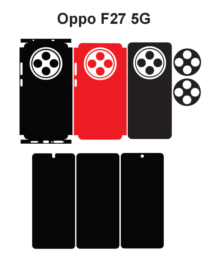 Oppo F27 5G & F27 Pro Plus Skin Vector Template Cut Files Svg Dxf Eps