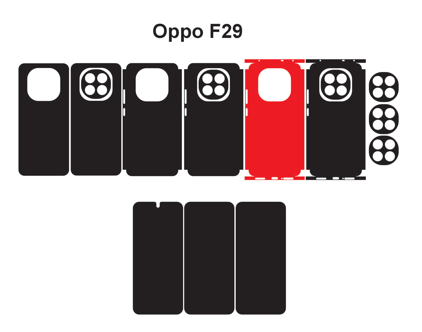 Oppo F29 Pro & F29 Skin Vector Template Cut Files Svg Dxf Eps