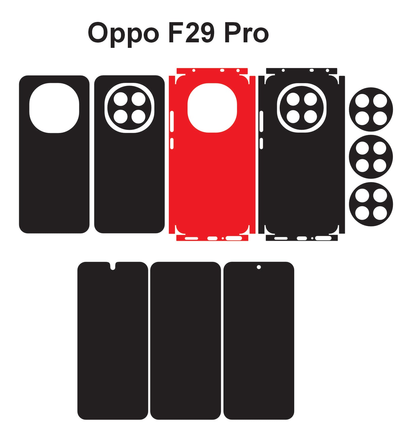 Oppo F29 Pro & F29 Skin Vector Template Cut Files Svg Dxf Eps
