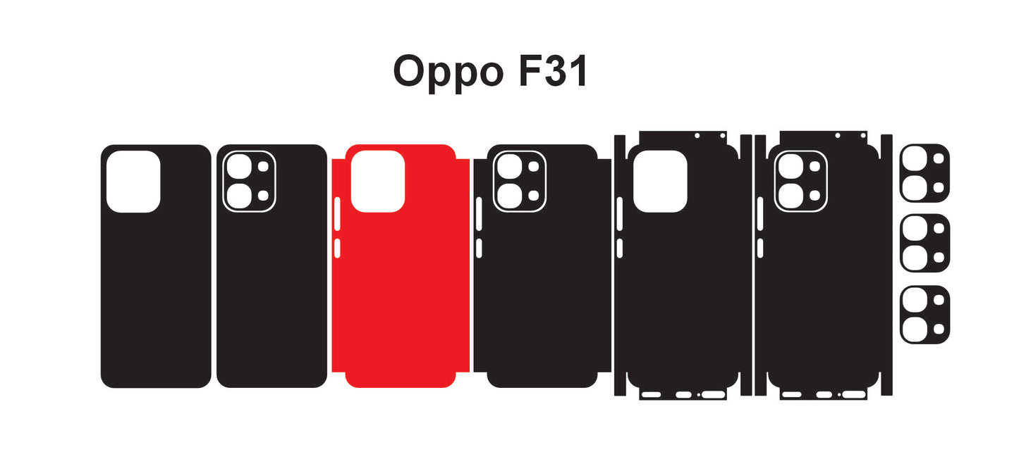 Oppo F31 Pro & F31 Skin Vector Template Cut Files Svg Dxf Png