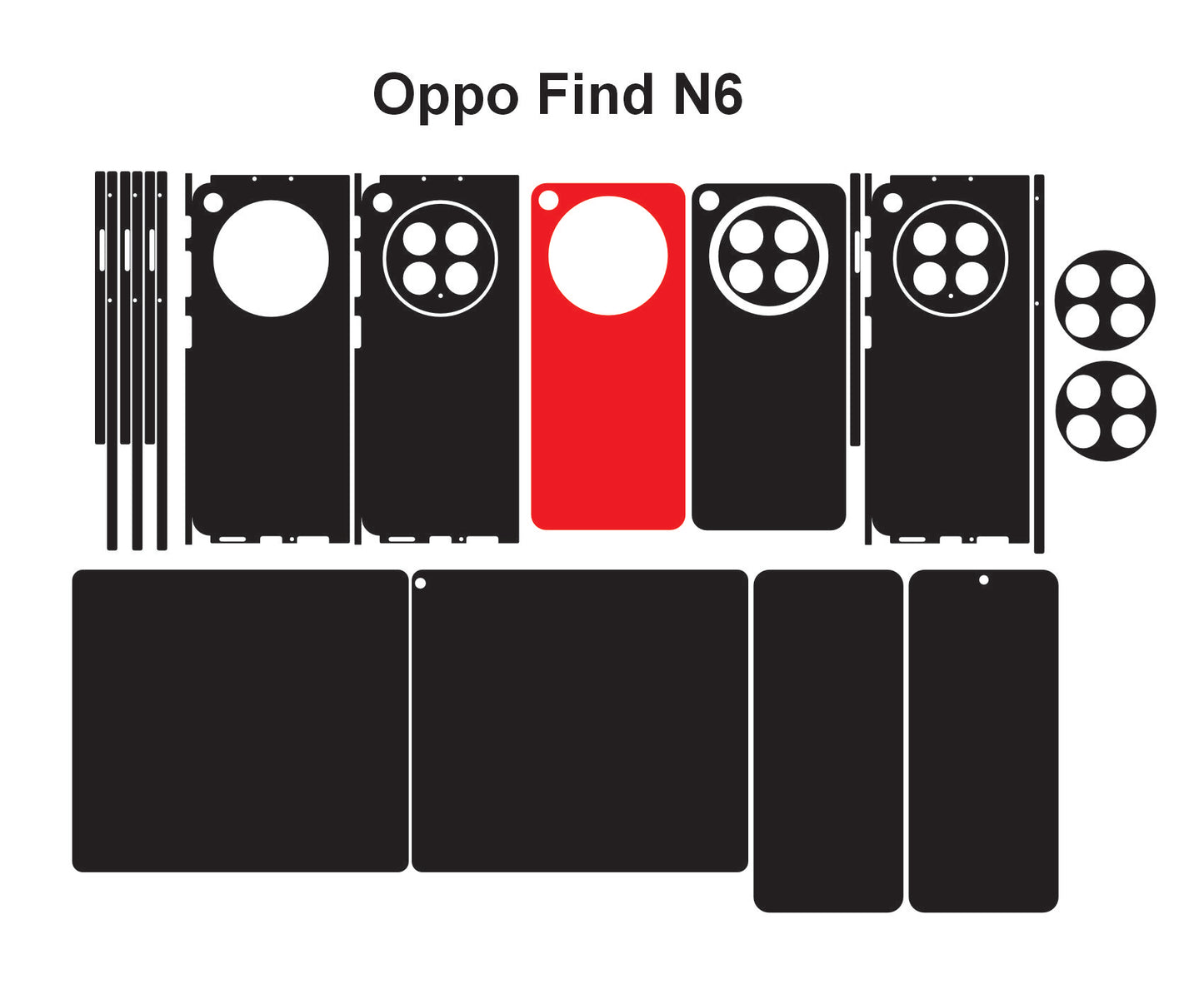 Oppo Find N6 Skin Vector Template Cut Files (SVG, DXF, PNG)