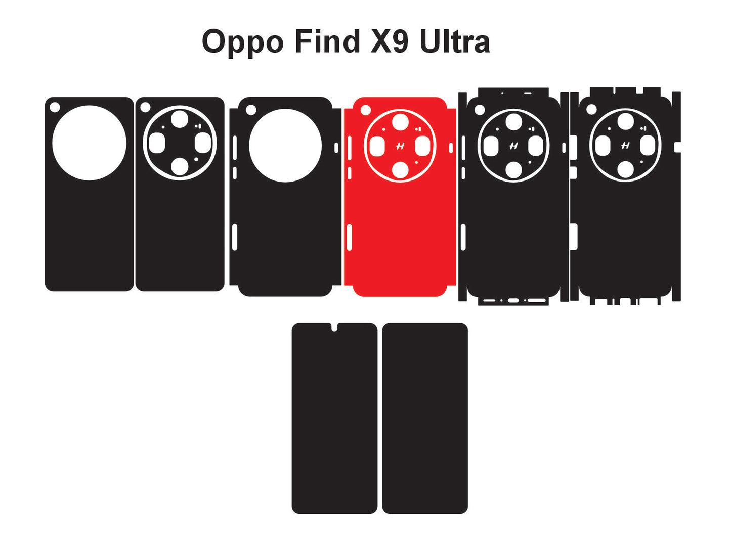 Oppo Find X9 ultra Skin Vector Template Cut Files Svg Dxf Pdf