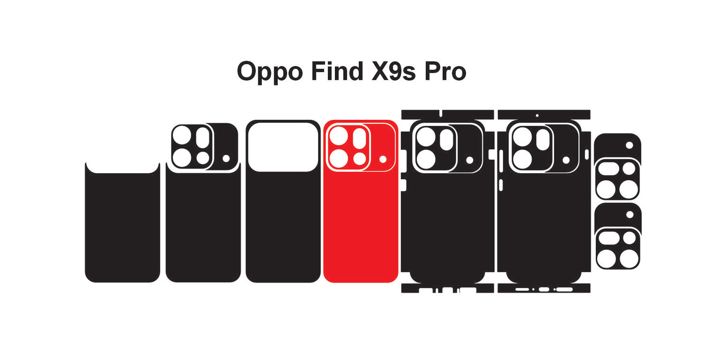 Oppo Find X9s Pro & X9s Skin Vector Template Cut Files Svg Dxf Png