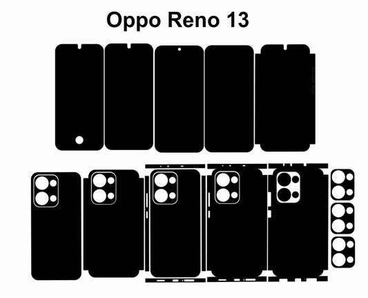 Oppo Reno 13,Pro & 13f Skin Vector Template Cut Files Svg Dxf Eps