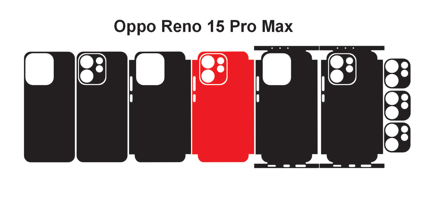 Oppo Reno 15 Pro Max & A6x 5g Skin Vector Template Cut Files Svg Dxf Eps