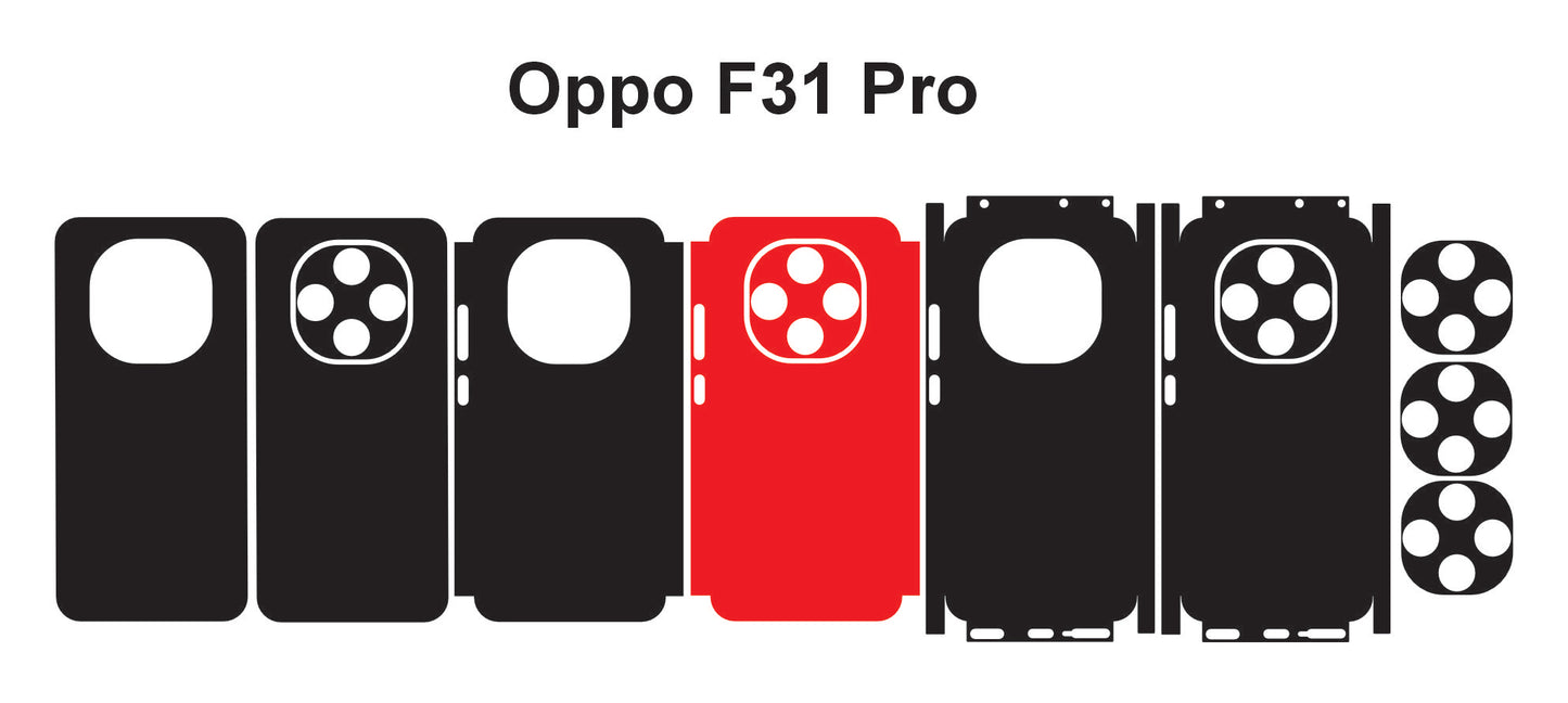 Oppo F31 Pro & F31 Skin Vector Template Cut Files Svg Dxf Png
