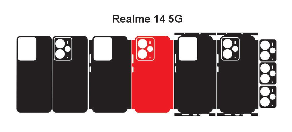 Realme C85 pro & 14 5g Skin Vector Template Cut Files Svg Dxf Eps