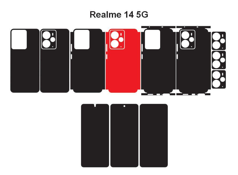 Realme C85 pro & 14 5g Skin Vector Template Cut Files Svg Dxf Eps