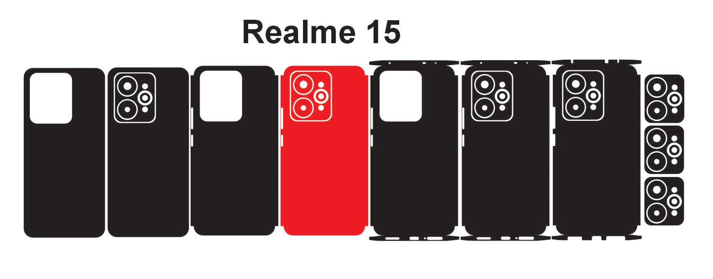 Realme 15 & 15 Lite 5g Skin Vector Template Cut Files Svg Dxf Png